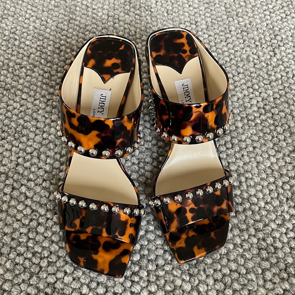 Jimmy Choo
Matty 85mm stud-embellished sandals.